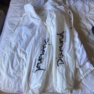 White diamond windbreaker coach jacket